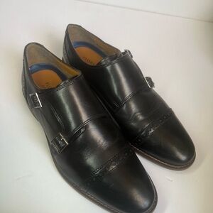 Men's Florsheim Black Leather Double Monk Strap dress Shoes size 8.5 US